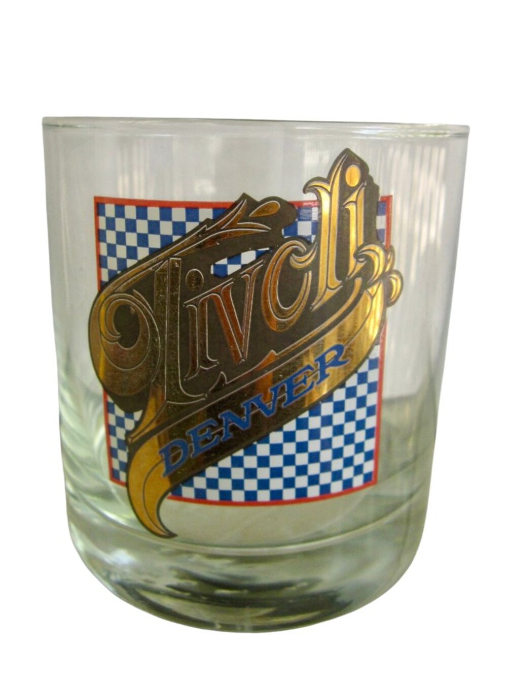 Vintage Tivoli Union Brewing Denver Colorado Pair of Lowball Rocks Glasses